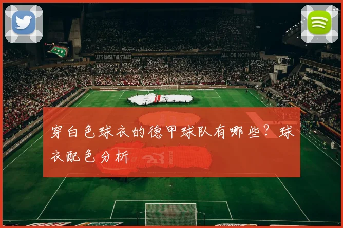 穿白色球衣的德甲球队有哪些？球衣配色分析